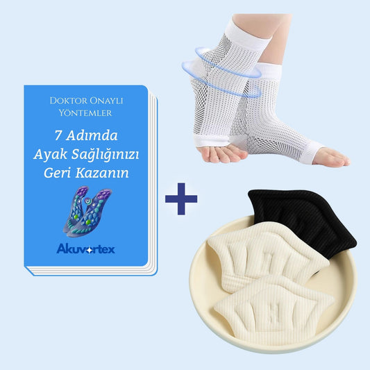 Akuvortex™ Ultra Rahatlama Kiti (E-Kitap + Çoraplar + Topuk Pedi)