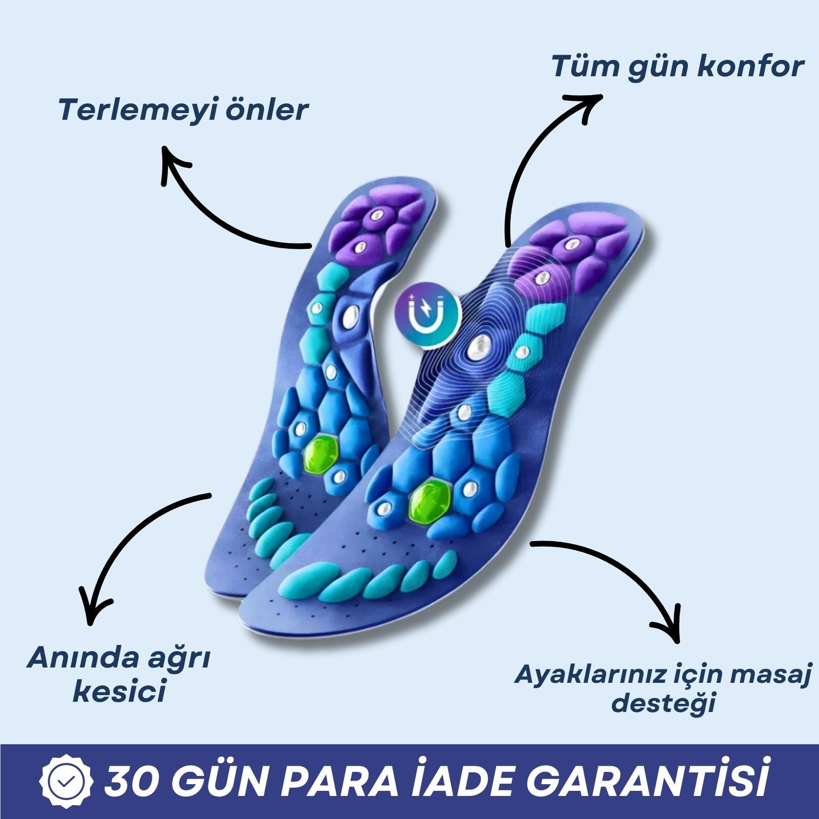 Akuvortex Ayak Ağrısı Manyetik Tabanlık